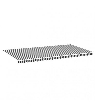 vidaXL Awning Replacement Fabric Anthracite and White 600x300 cm
