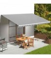 vidaXL Awning Replacement Fabric Anthracite and White 600x350 cm