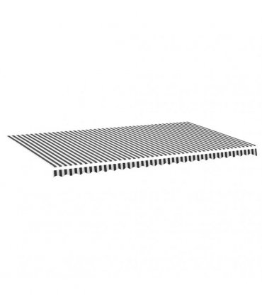 vidaXL Awning Replacement Fabric Anthracite and White 600x350 cm