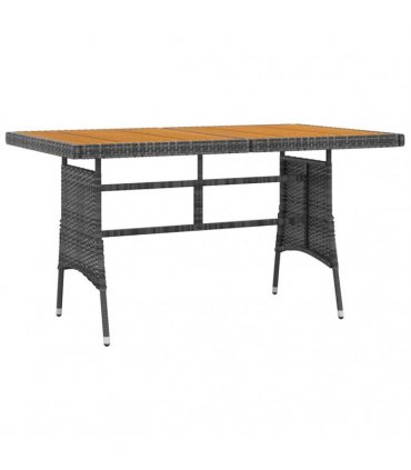 vidaXL 5 Piece Outdoor Dining Set Poly Rattan Grey