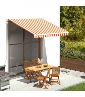 vidaXL Awning Replacement Fabric Yellow and Orange 300x250cm Polyester