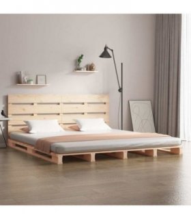 vidaXL Bed Frame without Mattress 200x200 cm Solid Wood Pine