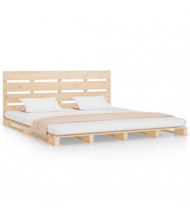 vidaXL Bed Frame without Mattress 200x200 cm Solid Wood Pine