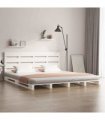 vidaXL Bed Frame without Mattress White 200x200 cm Solid Wood Pine