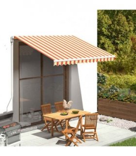 vidaXL Awning Replacement Fabric Yellow and Orange 350x250cm Polyester