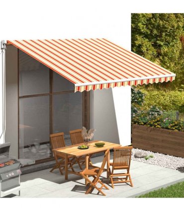 vidaXL Awning Replacement Fabric Yellow and Orange 400x300cm Polyester