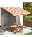 vidaXL Awning Replacement Fabric Yellow and Orange 400x300cm Polyester