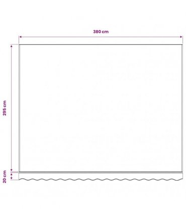 vidaXL Awning Replacement Fabric Yellow and Orange 400x300cm Polyester