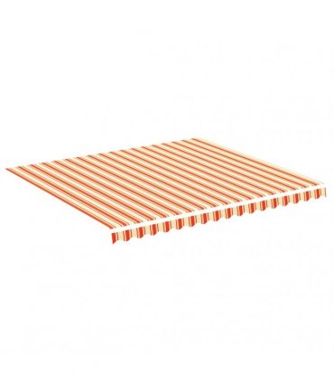 vidaXL Awning Replacement Fabric Yellow and Orange 400x350cm Polyester