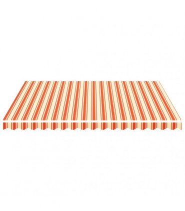 vidaXL Awning Replacement Fabric Yellow and Orange 400x350cm Polyester