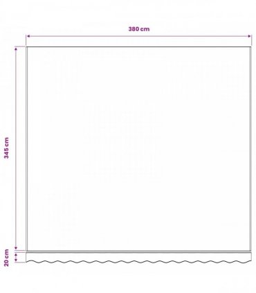 vidaXL Awning Replacement Fabric Yellow and Orange 400x350cm Polyester