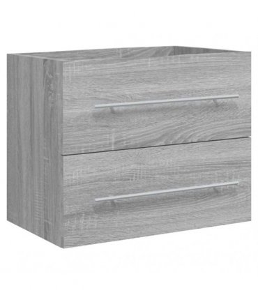 vidaXL Sink Cabinet with Built-in Basin Grey Sonoma Engineered Wood