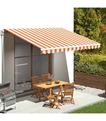 vidaXL Awning Replacement Fabric Yellow and Orange 450x300cm Polyester