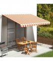 vidaXL Awning Replacement Fabric Yellow and Orange 450x300cm Polyester