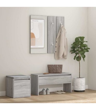 vidaXL Hallway Furniture Set Grey Sonoma Engineered Wood