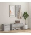 vidaXL Hallway Furniture Set Grey Sonoma Engineered Wood