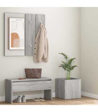 vidaXL Hallway Furniture Set Grey Sonoma Engineered Wood