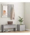 vidaXL Hallway Furniture Set Grey Sonoma Engineered Wood