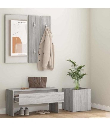 vidaXL Hallway Furniture Set Grey Sonoma Engineered Wood