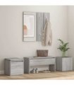 vidaXL Hallway Furniture Set Grey Sonoma Engineered Wood