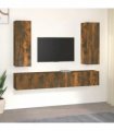 vidaXL 5 Piece TV Cabinet Set Smoked Oak Engineered Wood