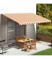 vidaXL Awning Replacement Fabric Yellow and Orange 500x300cm Polyester
