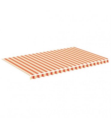 vidaXL Awning Replacement Fabric Yellow and Orange 500x300cm Polyester