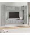 vidaXL 10 Piece TV Cabinet Set Grey Sonoma Engineered Wood