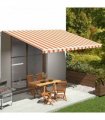 vidaXL Awning Replacement Fabric Yellow and Orange 500x350cm Polyester
