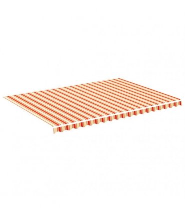 vidaXL Awning Replacement Fabric Yellow and Orange 500x350cm Polyester