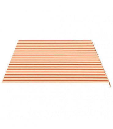 vidaXL Awning Replacement Fabric Yellow and Orange 500x350cm Polyester