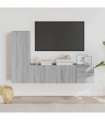 vidaXL 3 Piece TV Cabinet Set Grey Sonoma Engineered Wood