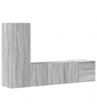 vidaXL 3 Piece TV Cabinet Set Grey Sonoma Engineered Wood