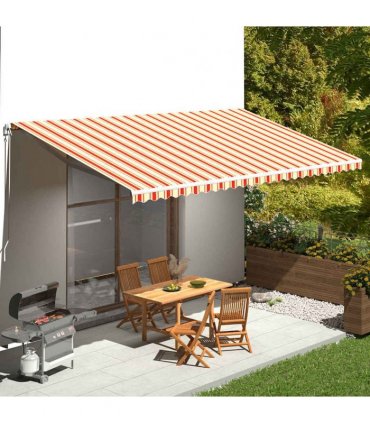 vidaXL Awning Replacement Fabric Yellow and Orange 600x300cm Polyester