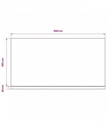 vidaXL Awning Replacement Fabric Yellow and Orange 600x300cm Polyester