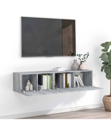 vidaXL 2 Piece TV Cabinet Set Grey Sonoma Engineered Wood
