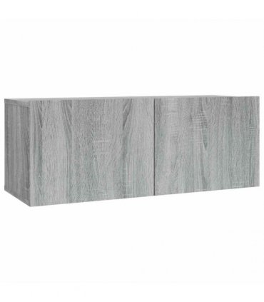 vidaXL 2 Piece TV Cabinet Set Grey Sonoma Engineered Wood