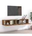 vidaXL 2 Piece TV Cabinet Set Smoked Oak Engineered Wood