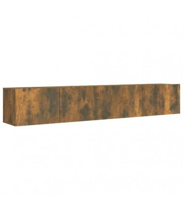vidaXL 2 Piece TV Cabinet Set Smoked Oak Engineered Wood