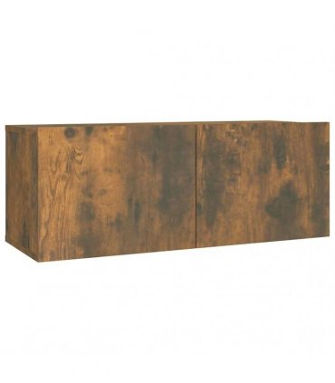 vidaXL 2 Piece TV Cabinet Set Smoked Oak Engineered Wood