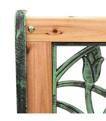 vidaXL Garden Bench 122 cm Cast Iron and Solid Firwood
