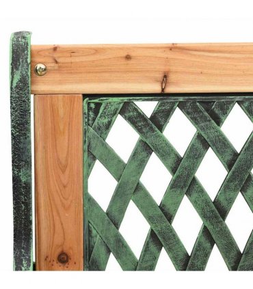 vidaXL Garden Bench 122 cm Cast Iron and Solid Firwood