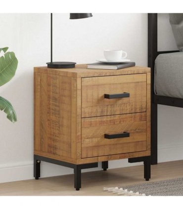 vidaXL Bedside Cabinets 2 pcs 36x30x45 cm Solid Wood Pine