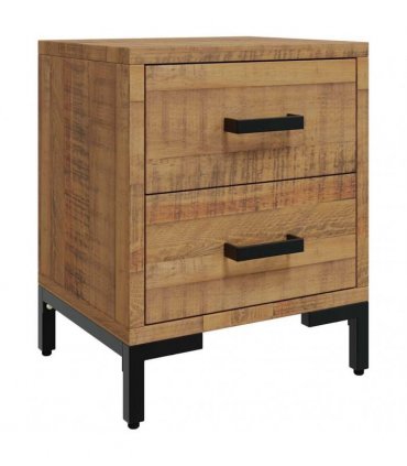 vidaXL Bedside Cabinets 2 pcs 36x30x45 cm Solid Wood Pine