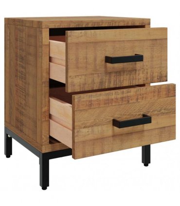 vidaXL Bedside Cabinets 2 pcs 36x30x45 cm Solid Wood Pine
