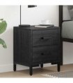 vidaXL Bedside Cabinets 2 pcs Black 36x30x45 cm Solid Wood Pine
