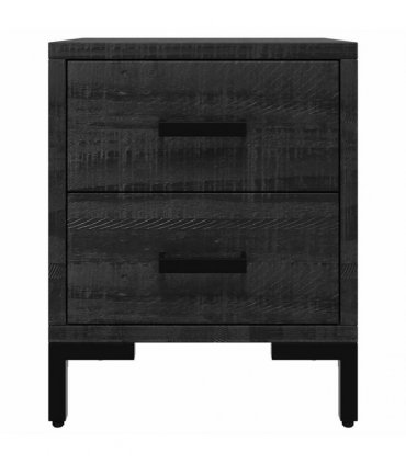 vidaXL Bedside Cabinets 2 pcs Black 36x30x45 cm Solid Wood Pine