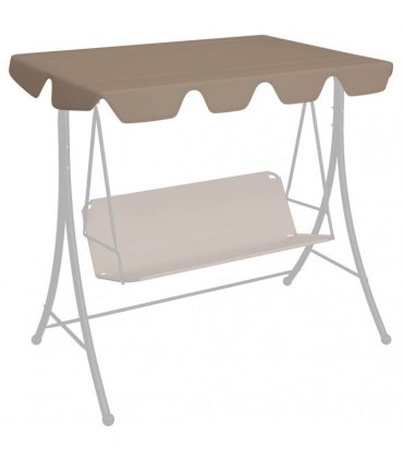vidaXL Replacement Canopy for Garden Swing Taupe 188/168x145/110 cm