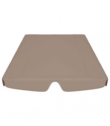vidaXL Replacement Canopy for Garden Swing Taupe 188/168x145/110 cm