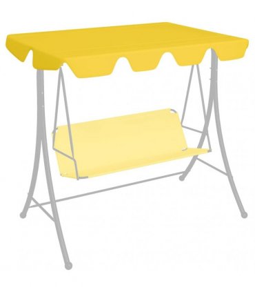 vidaXL Replacement Canopy for Garden Swing Yellow 188/168x145/110 cm